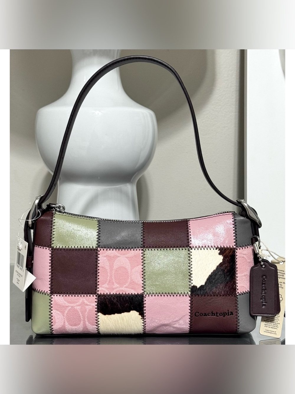 COACH COACHTOPIA Alter/Ego Small Slouchy Shoulder Bag, PINK/BROWN